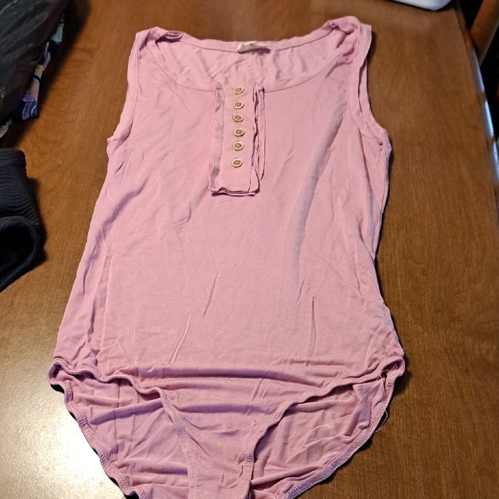 POLSleeveless Pink Bodysuit